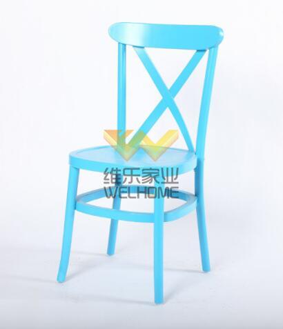 Blue wooden Vineyard crossback chair for wedding/ event